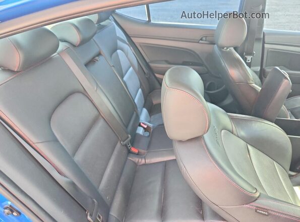 KMHD04LB1HU366510 2017 HYUNDAI ELANTRA Blue Rear seats view