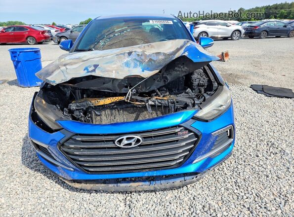 KMHD04LB1HU366510 2017 HYUNDAI ELANTRA Blue Front view