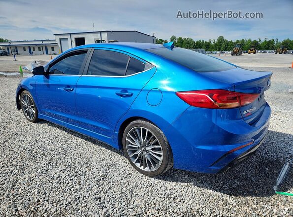 KMHD04LB1HU366510 2017 HYUNDAI ELANTRA Blue Rear left