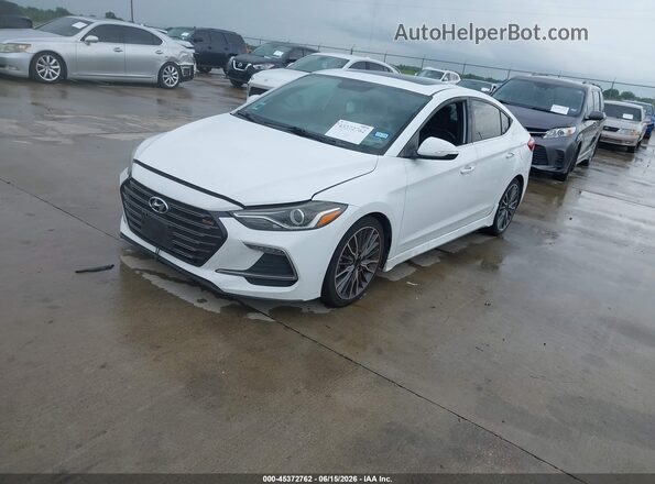 KMHD04LB2JU573283 2018 HYUNDAI ELANTRA Белый Передняя левая четверть