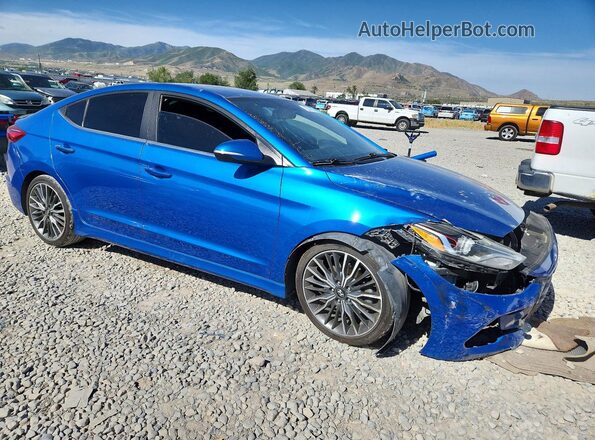 KMHD04LB2JU684996 2018 HYUNDAI ELANTRA Blue 