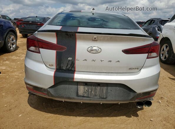 KMHD04LB2KU830007 2019 HYUNDAI ELANTRA Silver Հետևի տեսք
