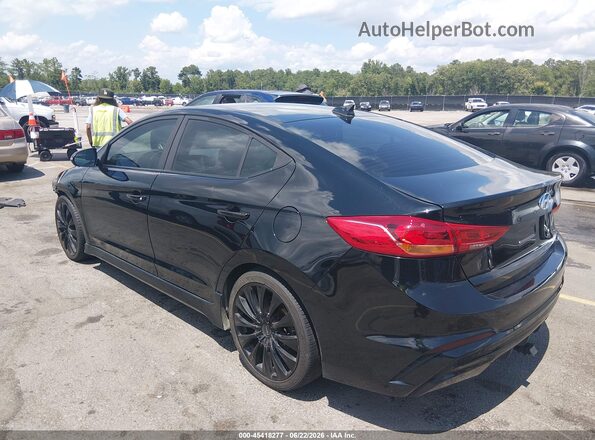 KMHD04LB3JU557349 2018 HYUNDAI ELANTRA Black Հետևի ձախ