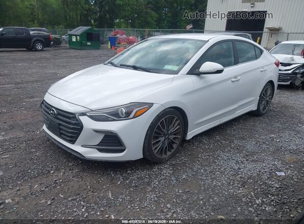 KMHD04LB5HU355591 2017 HYUNDAI ELANTRA White Առջևի ձախ երեք քառորդ տեսարան