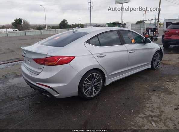 KMHD04LB6JU485286 2018 HYUNDAI ELANTRA Silver Trasero derecho