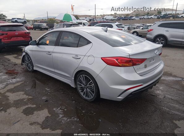 KMHD04LB6JU485286 2018 HYUNDAI ELANTRA Silver Trasero izquierdo