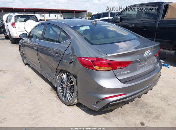 KMHD04LB6JU705283 2018 HYUNDAI ELANTRA Gray Задня ліва чверть