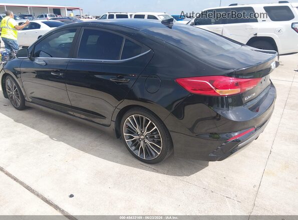 KMHD04LB8JU665773 2018 HYUNDAI ELANTRA Черный Задняя левая четверть