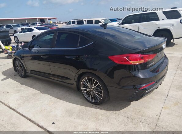 KMHD04LB8JU665773 2018 HYUNDAI ELANTRA Черный Панорамный вид салона 360°