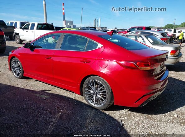 KMHD04LB9JU530236 2018 HYUNDAI ELANTRA Red Rear left