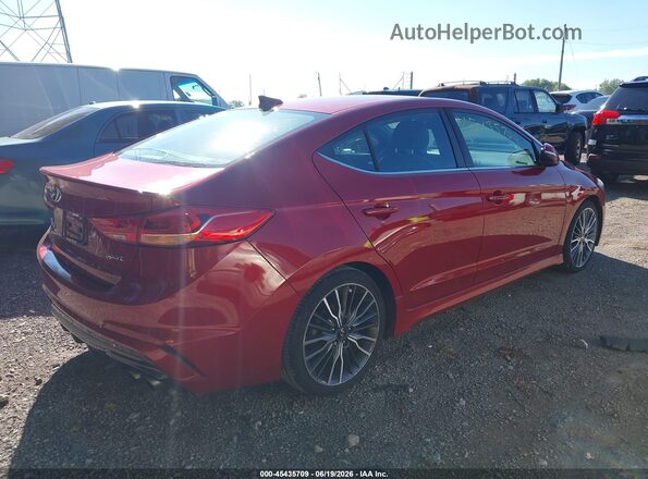 KMHD04LB9JU530236 2018 HYUNDAI ELANTRA Red Rear right