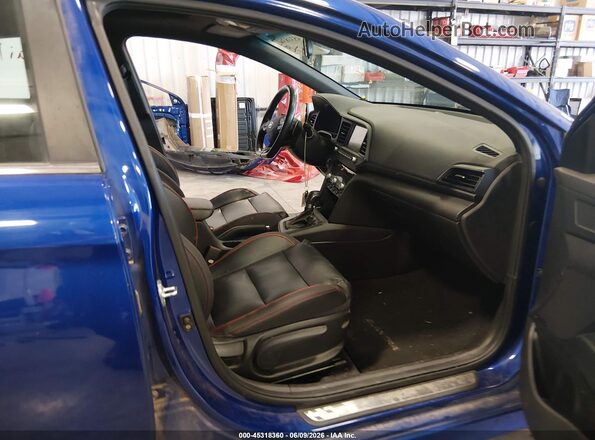 KMHD04LB9LU100225 2020 HYUNDAI ELANTRA Blue Front interior view