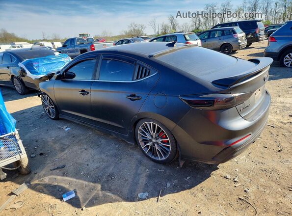 KMHD04LBXJU554772 2018 HYUNDAI ELANTRA Black უკანა მარცხენა