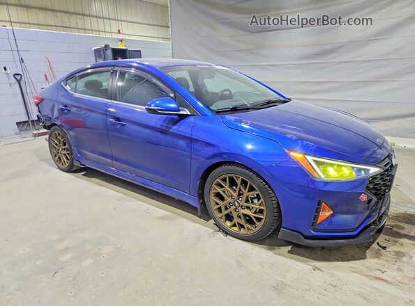 KMHD04LBXLU070331 2020 HYUNDAI ELANTRA Blue Передня права чверть