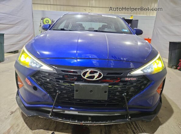 KMHD04LBXLU070331 2020 HYUNDAI ELANTRA Blue Вид спереду