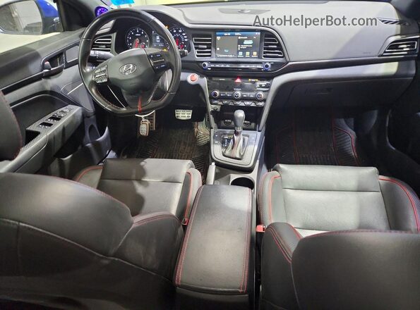 KMHD04LBXLU070331 2020 HYUNDAI ELANTRA Blue Вид панелі приладів