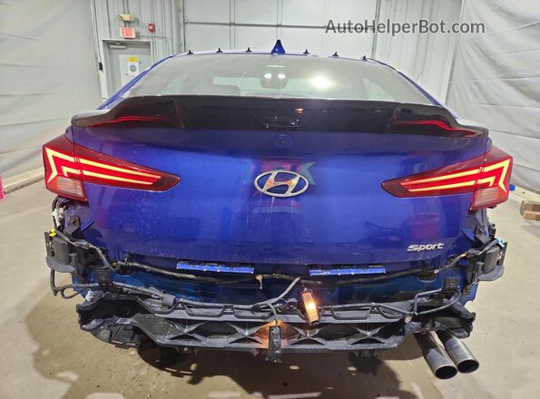 KMHD04LBXLU070331 2020 HYUNDAI ELANTRA Blue Вид ззаду