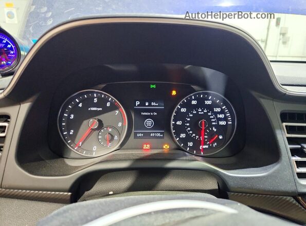 KMHD04LBXLU070331 2020 HYUNDAI ELANTRA Blue Вид щитка приладів