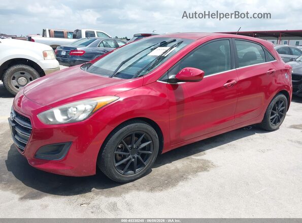 KMHD35LH3GU291602 2016 HYUNDAI ELANTRA GT Red Առջևի ձախ երեք քառորդ տեսարան