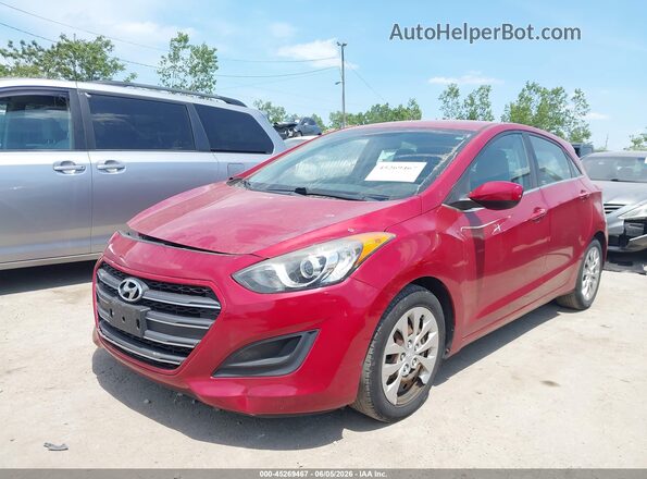 KMHD35LH3GU302680 2016 HYUNDAI ELANTRA GT Red წინა მარცხენა ხედი სამი მეოთხედიდან