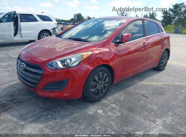 KMHD35LH8HU357482 2017 HYUNDAI ELANTRA GT Red Առջևի ձախ երեք քառորդ տեսարան