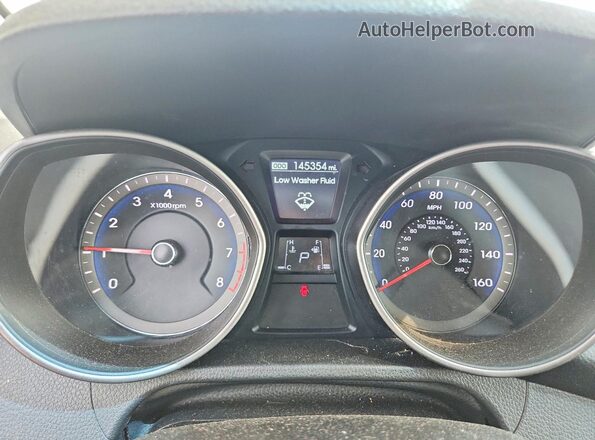 KMHD35LH9GU281253 2016 HYUNDAI ELANTRA Black Widok zestawu wskaźników