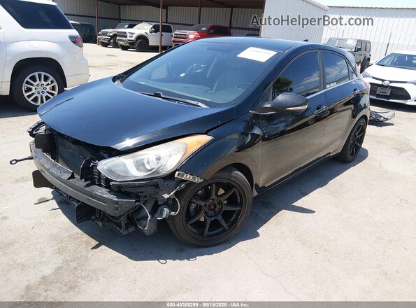 KMHD35LH9GU322822 2016 HYUNDAI ELANTRA GT Black წინა მარცხენა ხედი სამი მეოთხედიდან