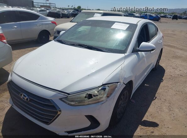 KMHD74LF0HU122376 2017 HYUNDAI ELANTRA White Առջևի ձախ երեք քառորդ տեսարան