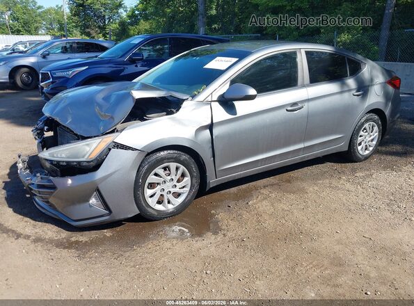KMHD74LF0KU789648 2019 HYUNDAI ELANTRA Серебряный Передняя левая четверть