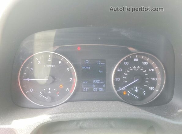 KMHD74LF1HU090635 2017 HYUNDAI ELANTRA Черный Вид щитка приборов