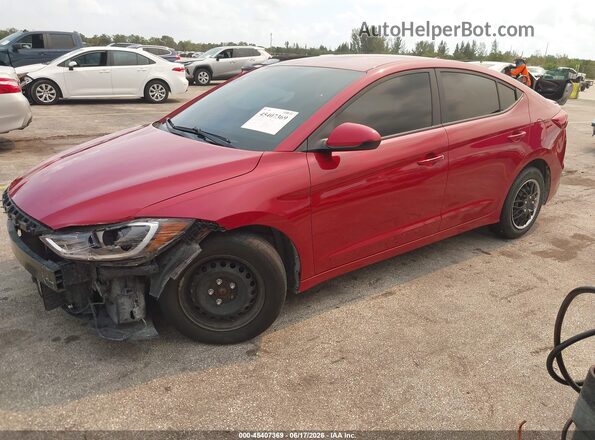 KMHD74LF1HU103593 2017 HYUNDAI ELANTRA Red წინა მარცხენა ხედი სამი მეოთხედიდან