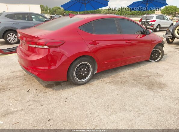 KMHD74LF1HU103593 2017 HYUNDAI ELANTRA Red უკანა მარჯვენა
