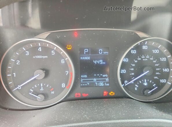 KMHD74LF1HU402002 2017 HYUNDAI ELANTRA Silver Widok zestawu wskaźników