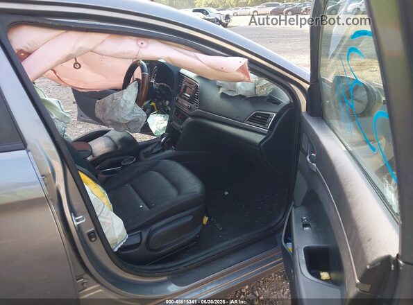 KMHD74LF1JU573001 2018 HYUNDAI ELANTRA Серый Вид салона спереди