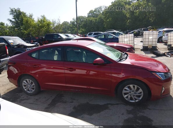 KMHD74LF1KU793014 2019 HYUNDAI ELANTRA Red Вид задньої частини салону