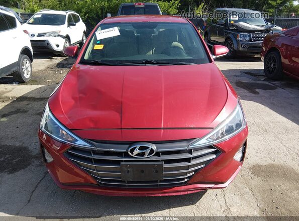 KMHD74LF1KU793014 2019 HYUNDAI ELANTRA Red Вид щитка приладів
