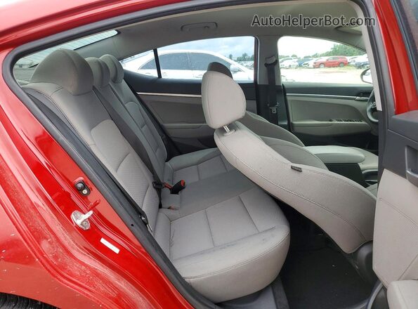 KMHD74LF1KU807154 2019 HYUNDAI ELANTRA Red უკანა სავარძლების ხედი
