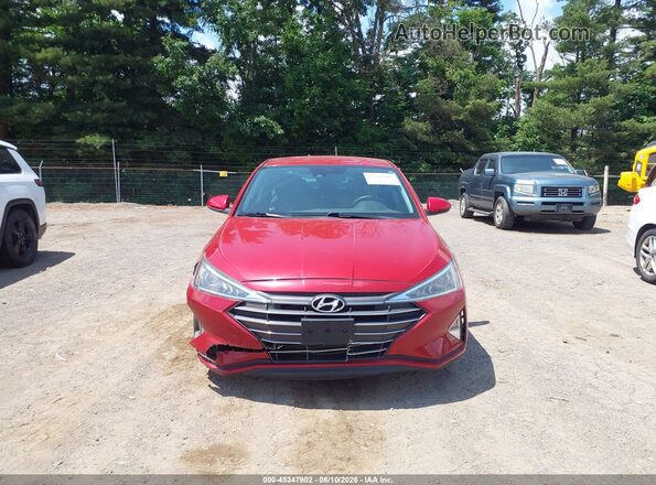 KMHD74LF2LU017847 2020 HYUNDAI ELANTRA Red Widok wnętrza z tyłu