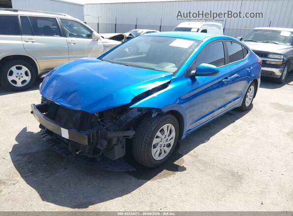 KMHD74LF3JU470226 2018 HYUNDAI ELANTRA Blue Առջևի ձախ երեք քառորդ տեսարան