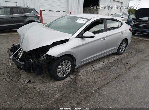 KMHD74LF3KU775369 2019 HYUNDAI ELANTRA Silver Vista tres cuartos delantera izquierda