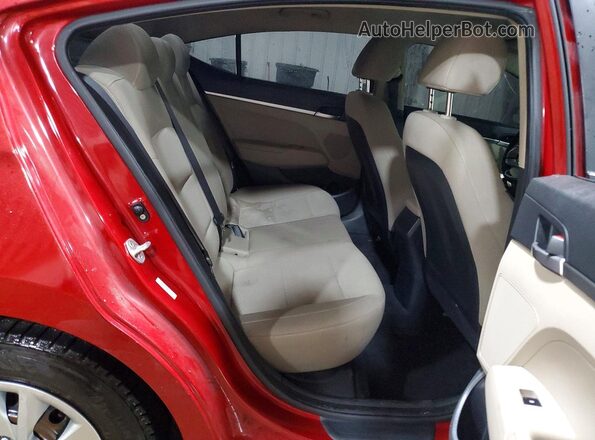 KMHD74LF3KU791247 2019 HYUNDAI ELANTRA Red უკანა სავარძლების ხედი