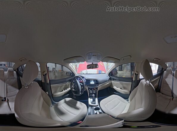 KMHD74LF3KU791247 2019 HYUNDAI ELANTRA Red VIN კოდის სტიკერის ხედი