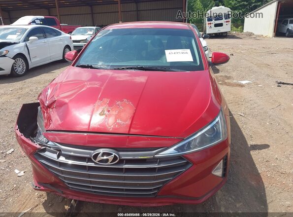 KMHD74LF3KU841998 2019 HYUNDAI ELANTRA Red Widok zestawu wskaźników