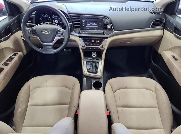 KMHD74LF4HU357461 2017 HYUNDAI ELANTRA Burgundy Widok deski rozdzielczej
