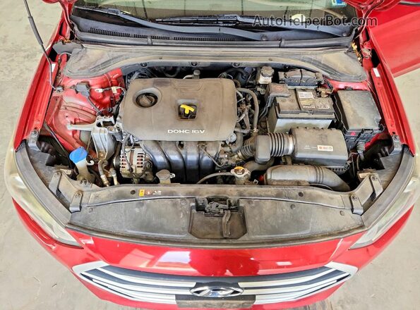 KMHD74LF4HU357461 2017 HYUNDAI ELANTRA Burgundy Widok wnętrza z tyłu
