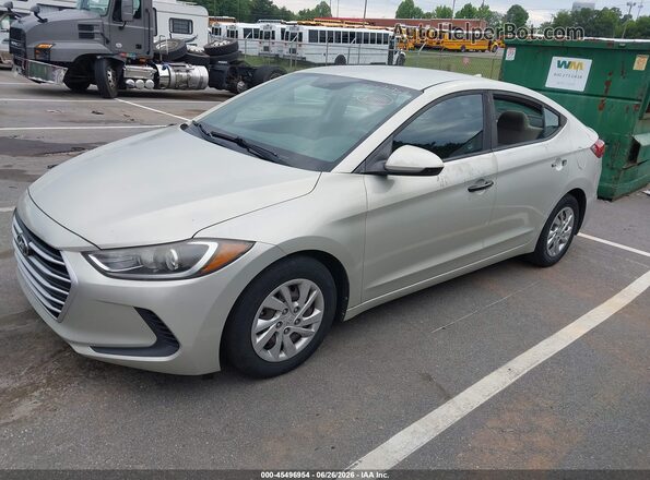 KMHD74LF5HU082098 2017 HYUNDAI ELANTRA Серебряный Передняя левая четверть