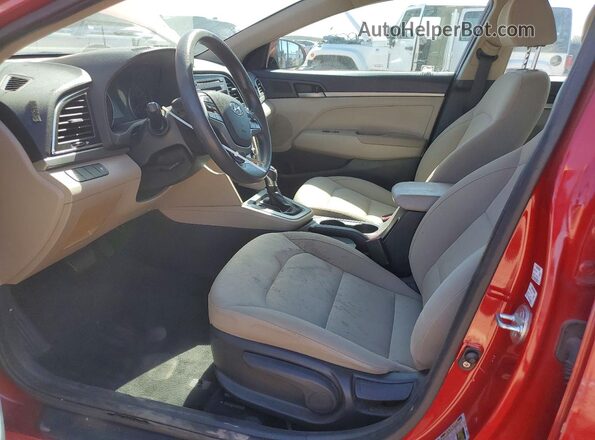 KMHD74LF5HU409177 2017 HYUNDAI ELANTRA Red Widok wnętrza z przodu