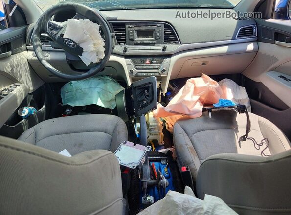 KMHD74LF6HU400715 2017 HYUNDAI ELANTRA Blue Vista del salpicadero