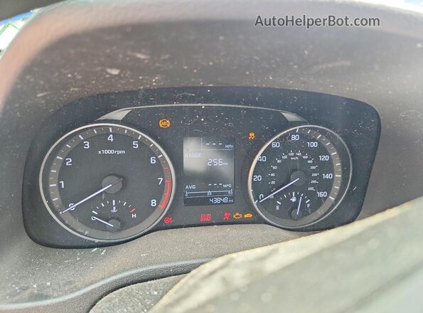 KMHD74LF6HU400715 2017 HYUNDAI ELANTRA Blue Vista del cuadro de instrumentos
