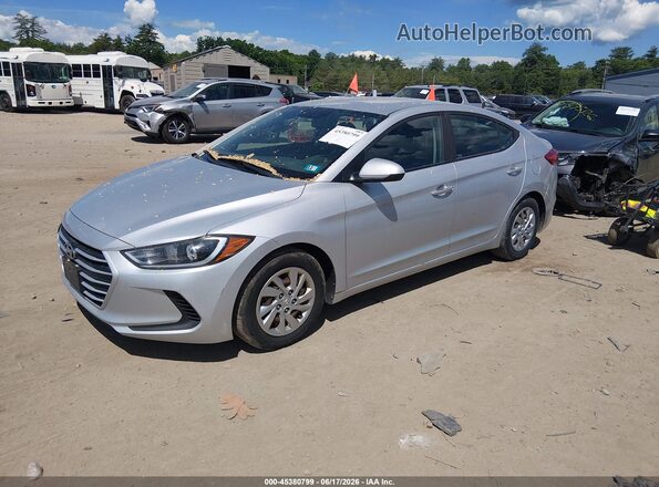 KMHD74LF6JU500027 2018 HYUNDAI ELANTRA Silver Vista tres cuartos delantera izquierda